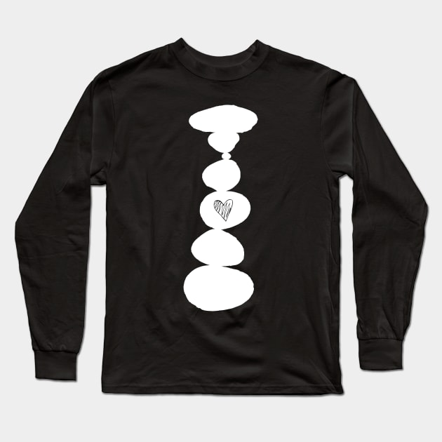 Rock Cairn Hobby T-Shirt balancing rocks Men Women Gift Tee Long Sleeve T-Shirt by kaza191